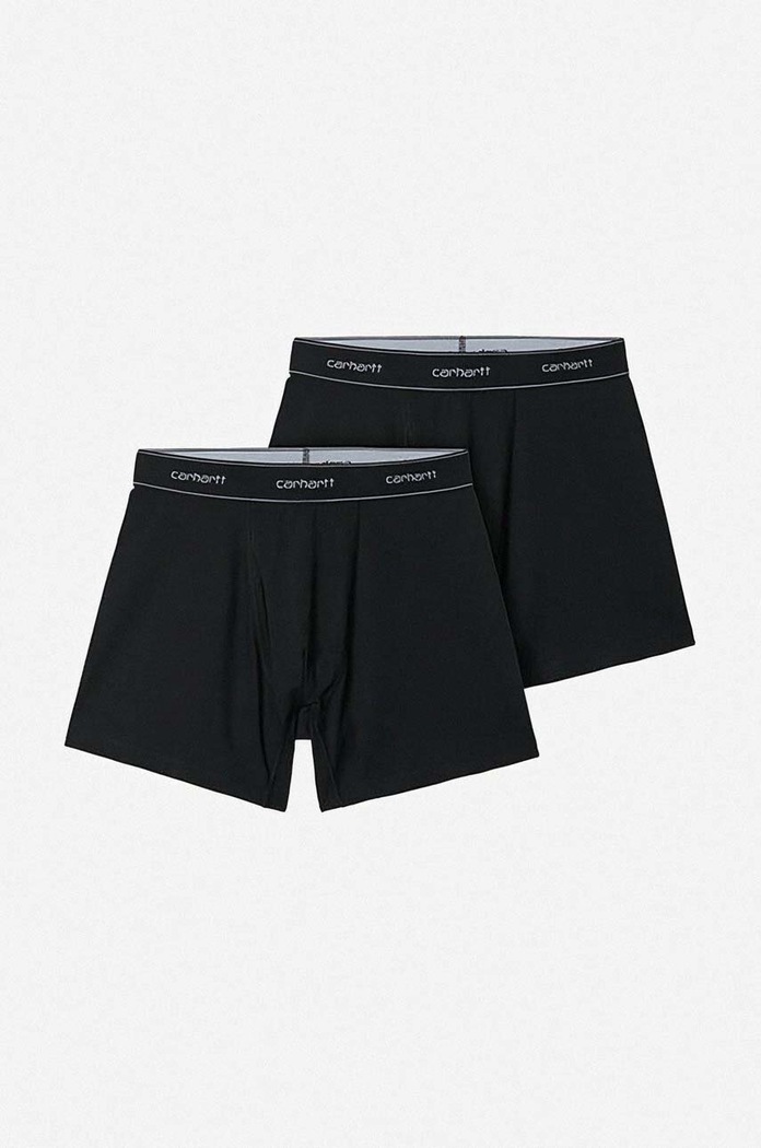 Bavlněné boxerky Carhartt WIP 2-pack bavlna černá I029375.933XX