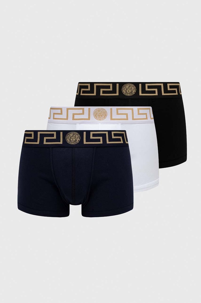 Versace bokserki 3-pack dzianina granatowy AU10326.A232741