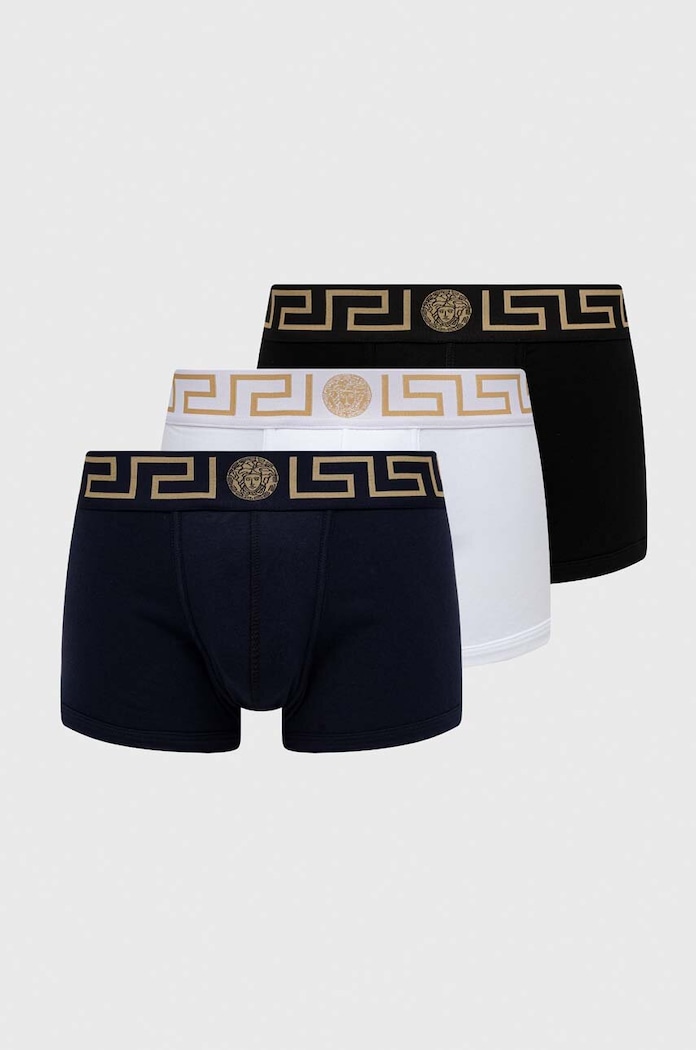 Versace bokserki 3-pack dzianina granatowy AU10326.A232741