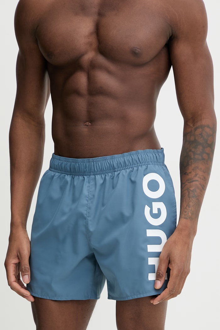 Plavkové šortky HUGO 50513979 modrá AW25