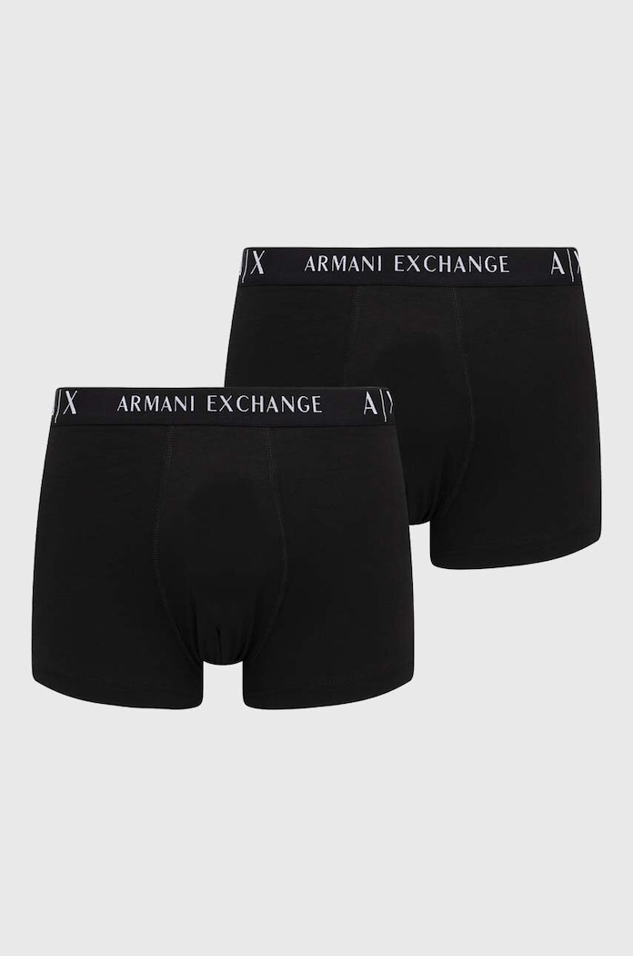 Armani Exchange bokserki 2-pack dzianina czarny 957027.CC282.NOS