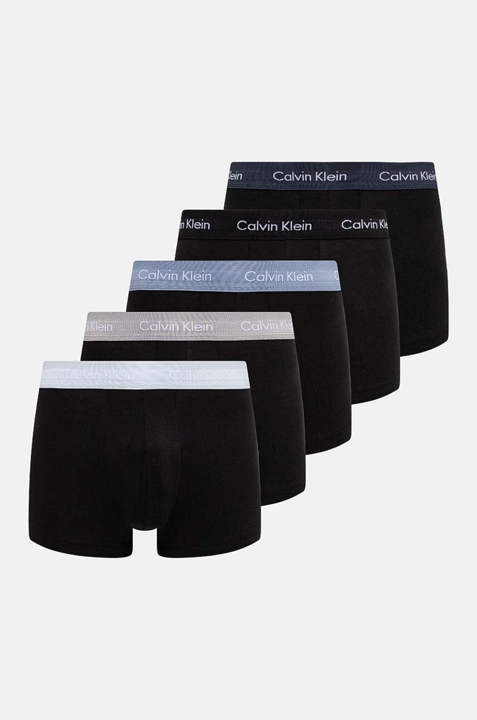 Calvin Klein Underwear Boxerky pánske bavlnené s elastanom 5-pak čierna 000NB2734A