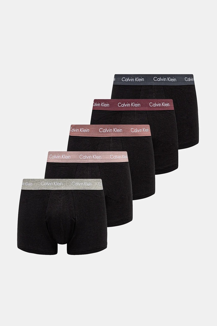 Calvin Klein Underwear μποξεράκια βαμβακερά με ελαστάν 5-pack εφαρμοστό σορτς μπόξερ μαύρο 000NB2734A