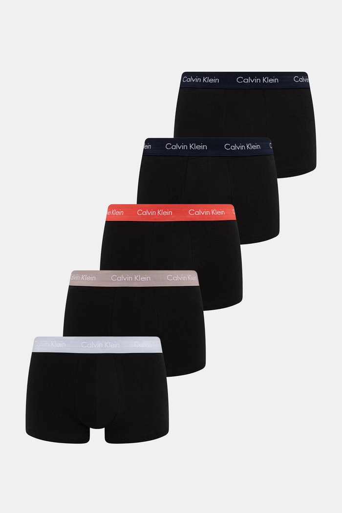 Calvin Klein Underwear boxerky pánske bavlnené s elastanom 5-pak čierna 000NB2734A
