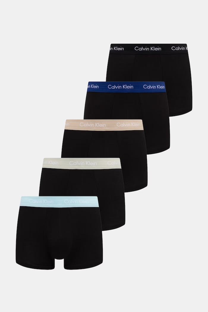 Calvin Klein Underwear boxerky pánské bavlněné s elastanem 5-pack černá 000NB2734A