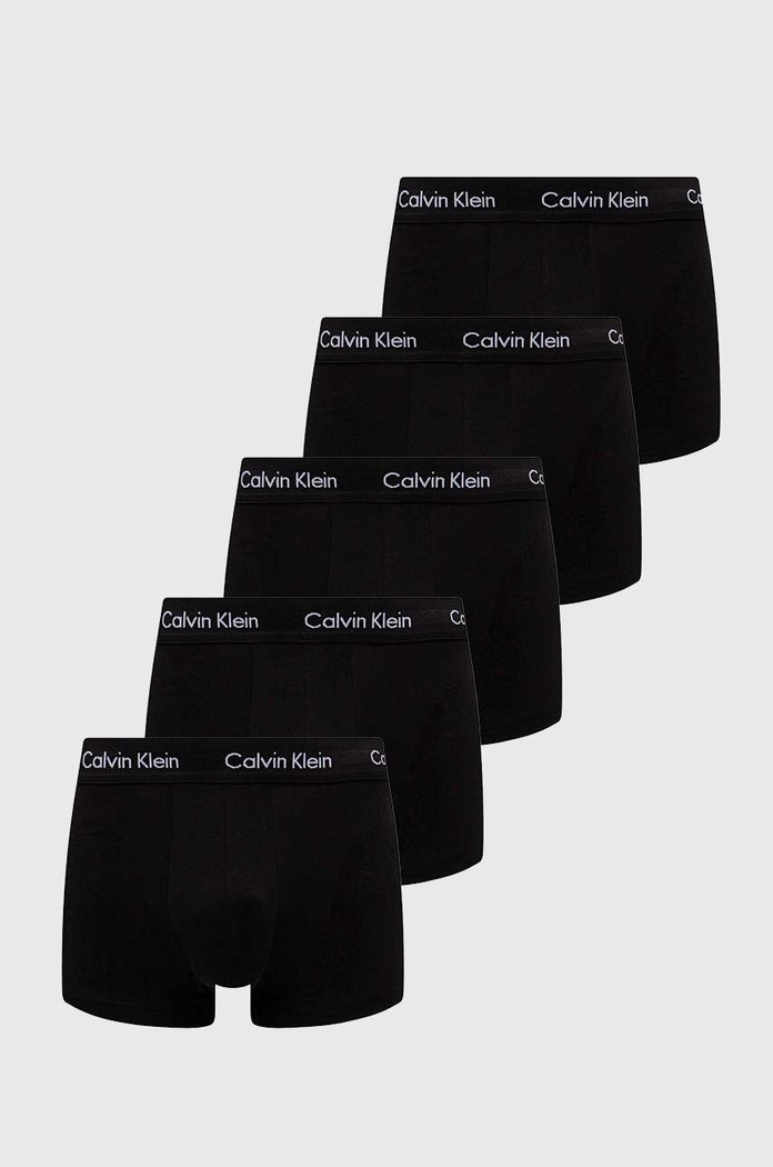 Calvin Klein Underwear Boxerky pánske bavlnené s elastanom 5-pak čierna 000NB2734A