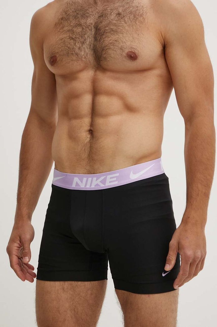 Îmbrăcăminte Nike boxeri mulați bărbați pachet de 3 0000KE1157 negru