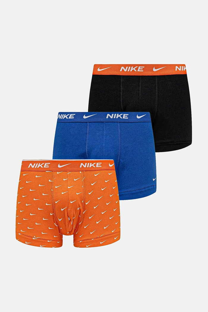 Boxerky Nike 3-pak jednofarebný oranžová 000PKE1008