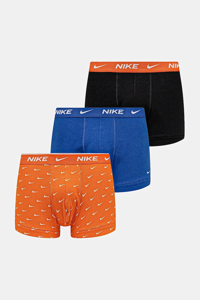 Boxerky Nike 3-pak jednofarebný oranžová 000PKE1008