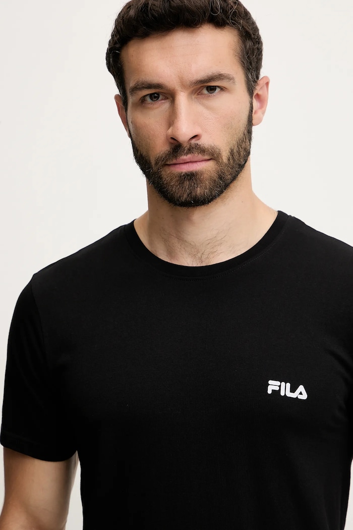 Pijama din două piese bărbătească din bumbac Fila negru FPS1190