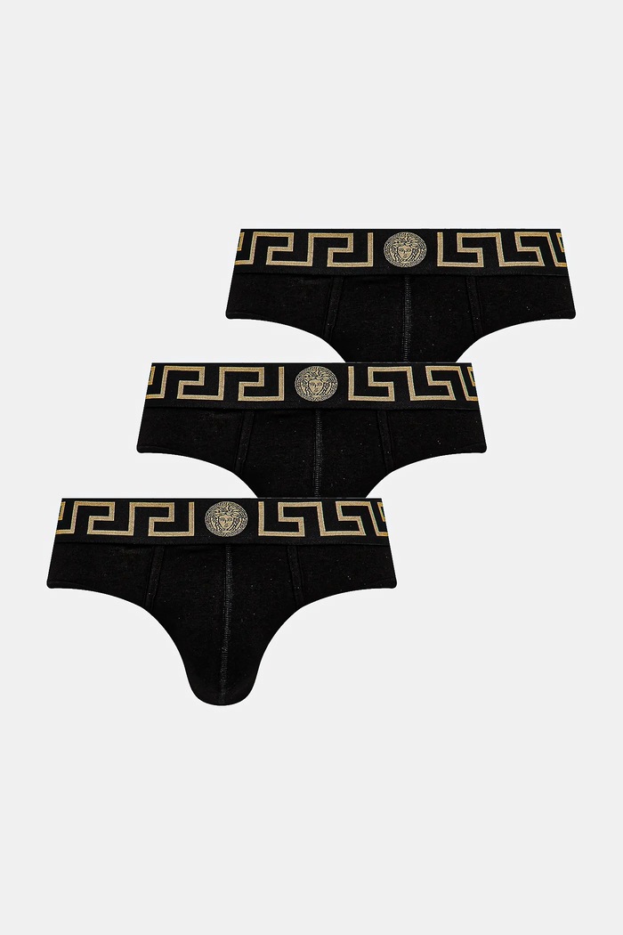 Versace alsónadrág 3 db sima fekete AU10327.1A10011