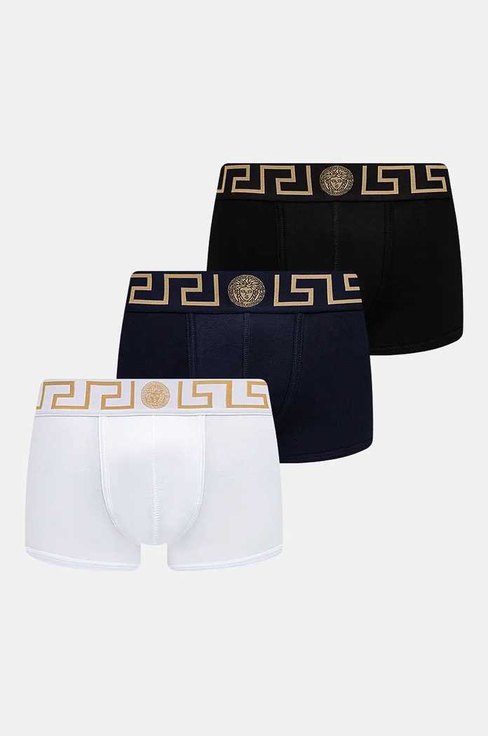 Versace bokserki 3-pack dzianina granatowy AU10326.1A10011