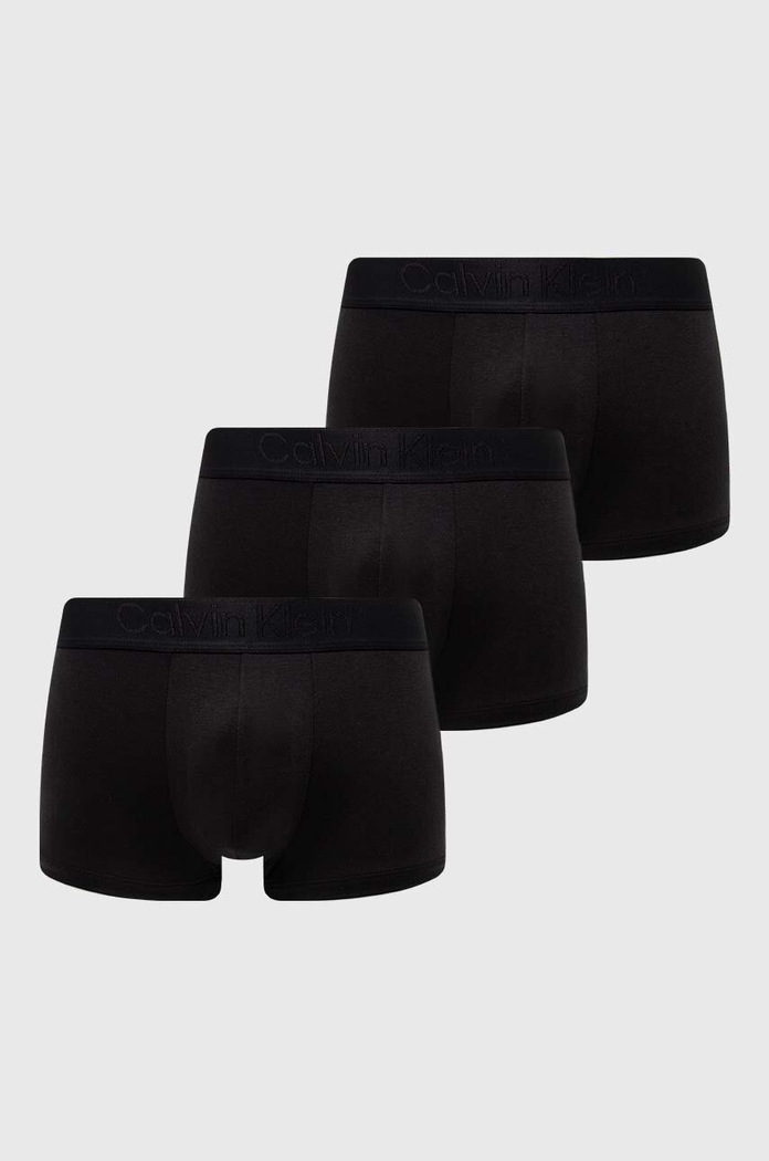 Calvin Klein Underwear bokserki dopasowane męskie 3-pack dzianina czarny 000NB3651A