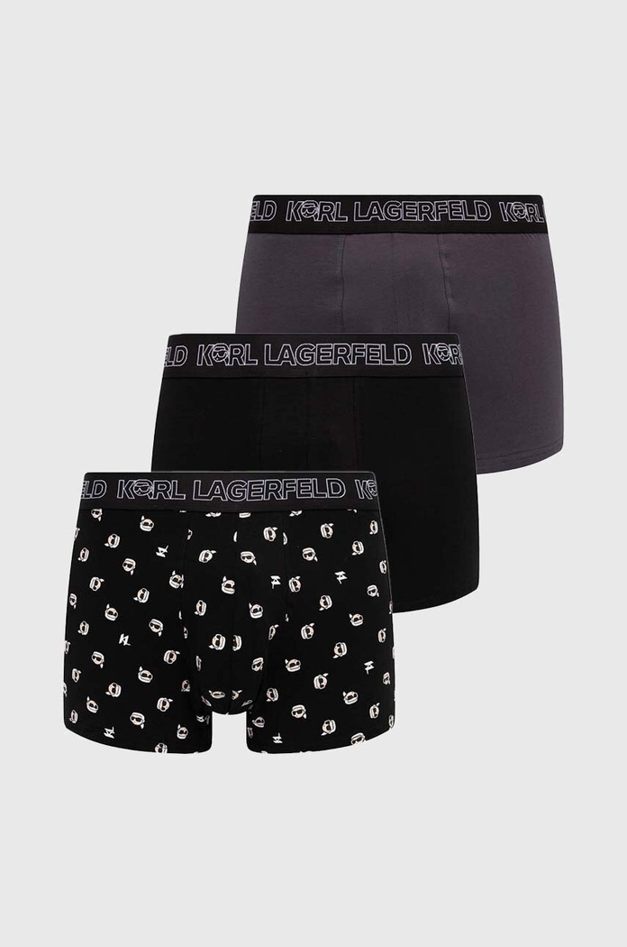 Bokserice Karl Lagerfeld 3-pack Planet friendly crna 245M2104