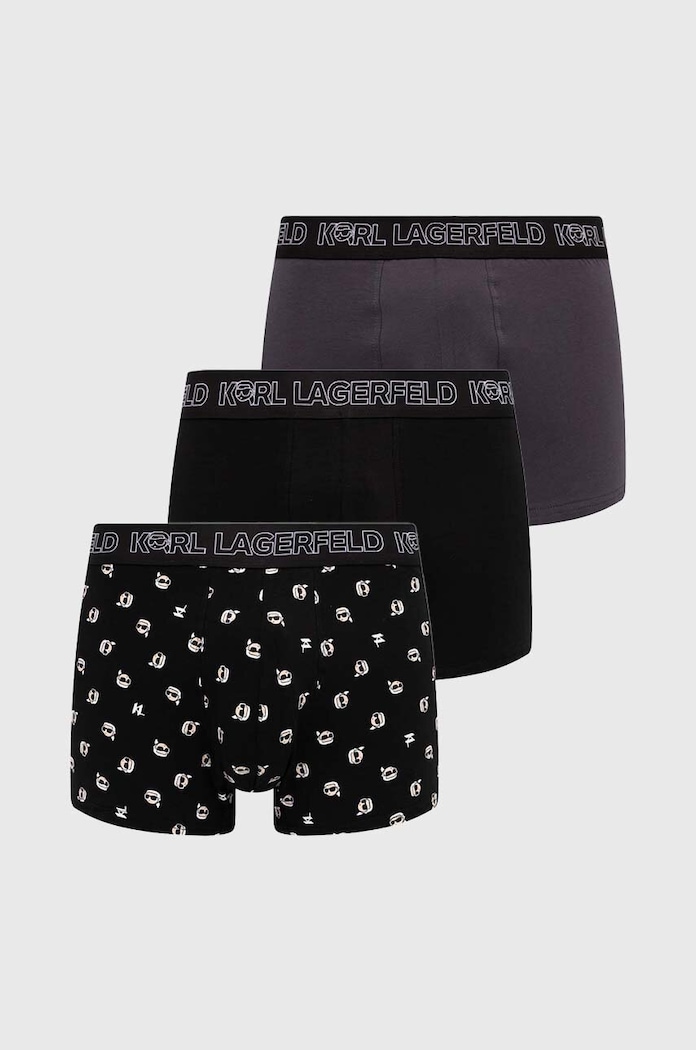 Bokserice Karl Lagerfeld 3-pack Planet friendly crna 245M2104