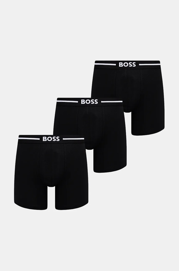 BOSS bokserki 3-pack dzianina czarny 50510698