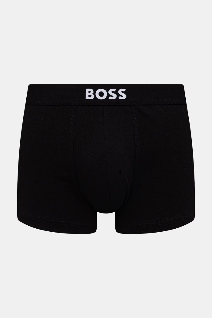 BOSS boxerky pánske bavlnené s elastanom Trunk 3P BOSS ONE 3-pack biela 50544263