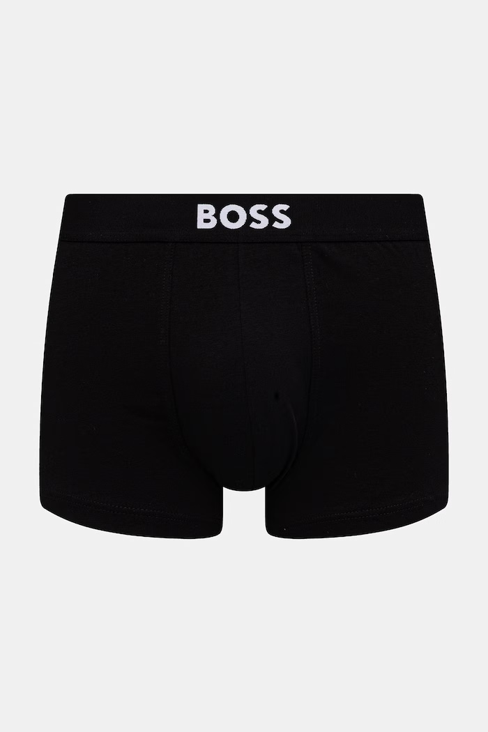 BOSS boxerky pánske bavlnené s elastanom Trunk 3P BOSS ONE 3-pack biela 50544263