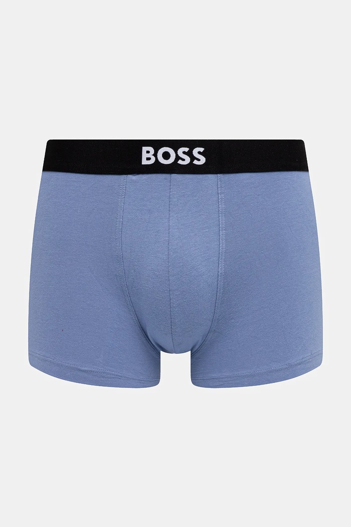 BOSS boksarice moške bombažne z elastanom Trunk 3P BOSS ONE paket 3 kosov 50544263 modra AA00
