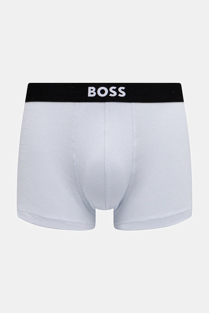 Oblačila BOSS boksarice moške bombažne z elastanom Trunk 3P BOSS ONE paket 3 kosov 50544263 modra