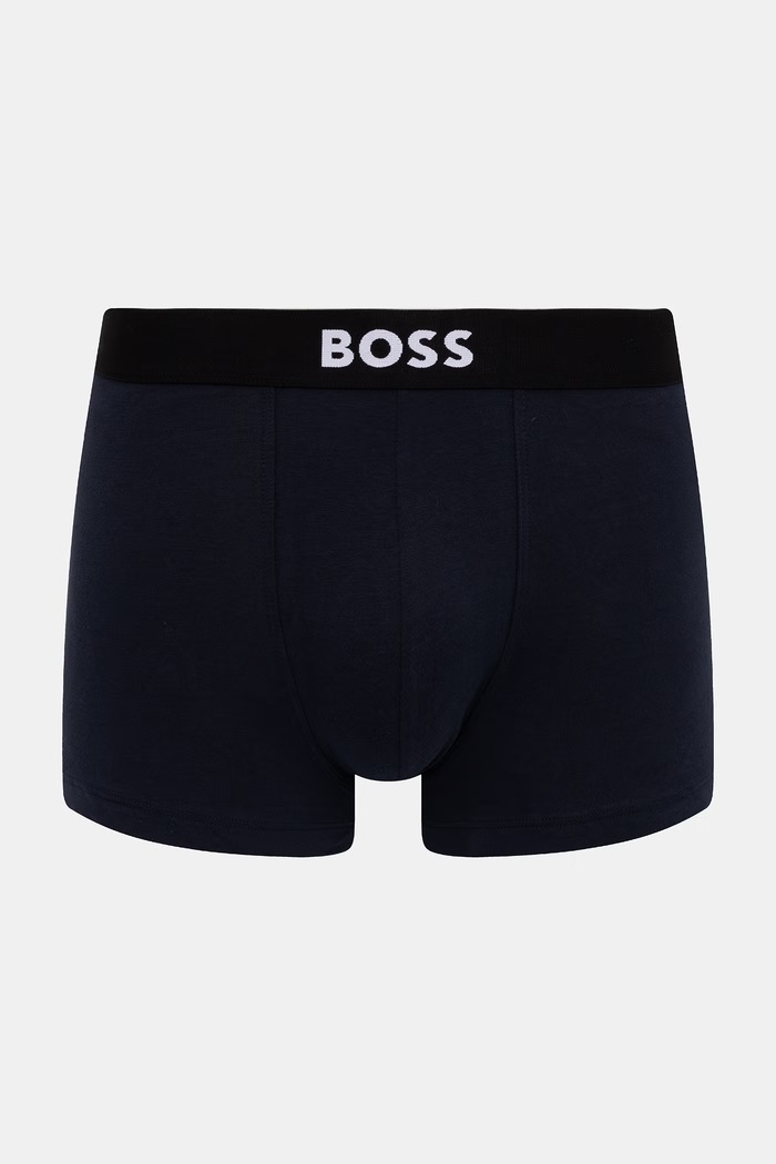BOSS boxerky pánské bavlněné s elastanem Trunk 3P BOSS ONE 3-pack 50544263 modrá AA00
