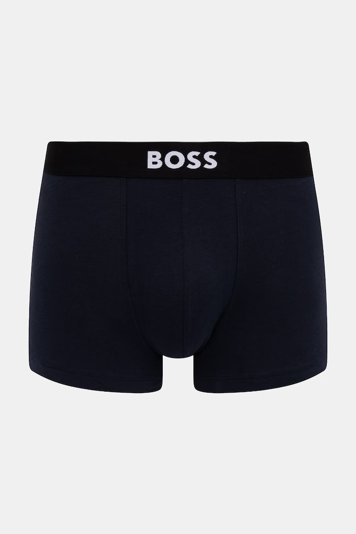 BOSS boxerky pánské bavlněné s elastanem Trunk 3P BOSS ONE 3-pack 50544263 modrá AA00