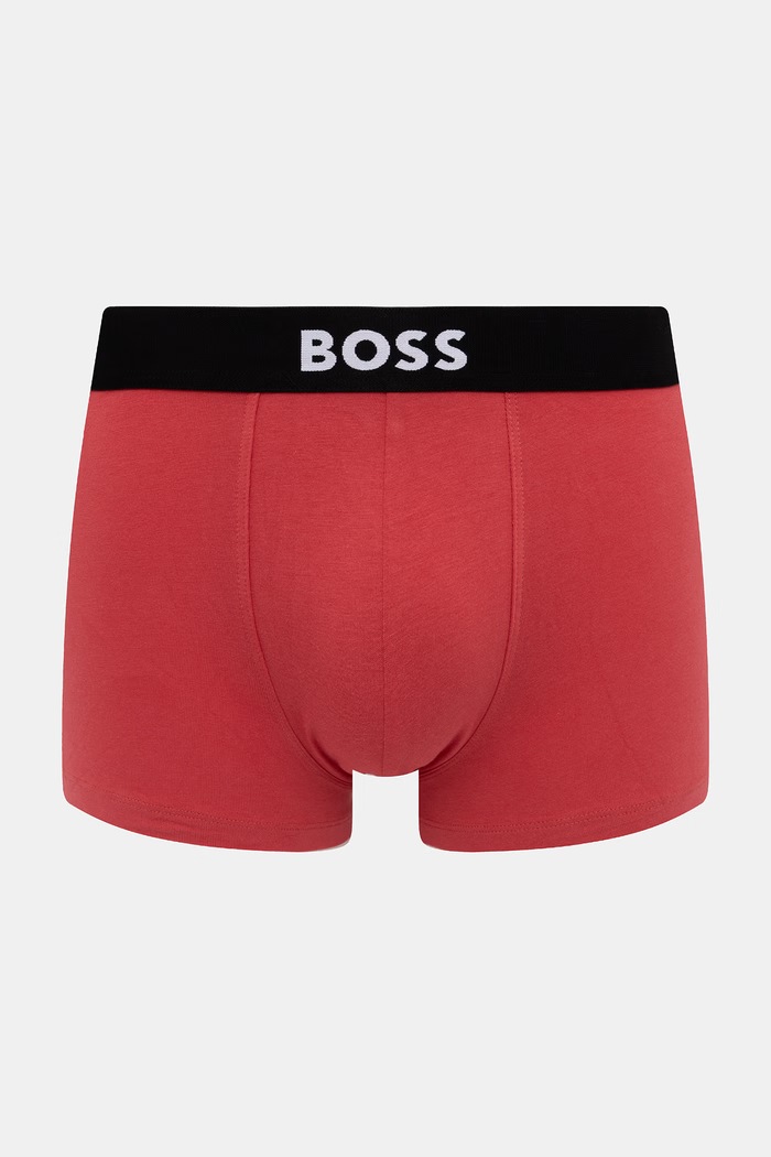 Oblečení BOSS boxerky pánské bavlněné s elastanem Trunk 3P BOSS ONE 3-pack 50544263 modrá