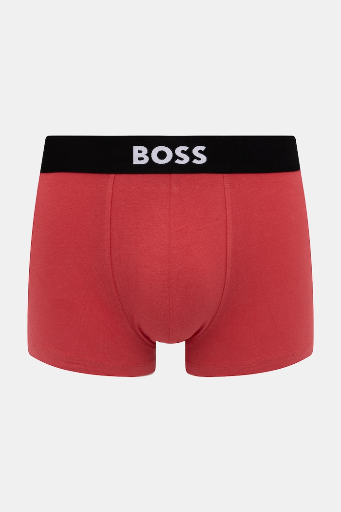 Oblečení BOSS boxerky pánské bavlněné s elastanem Trunk 3P BOSS ONE 3-pack 50544263 modrá