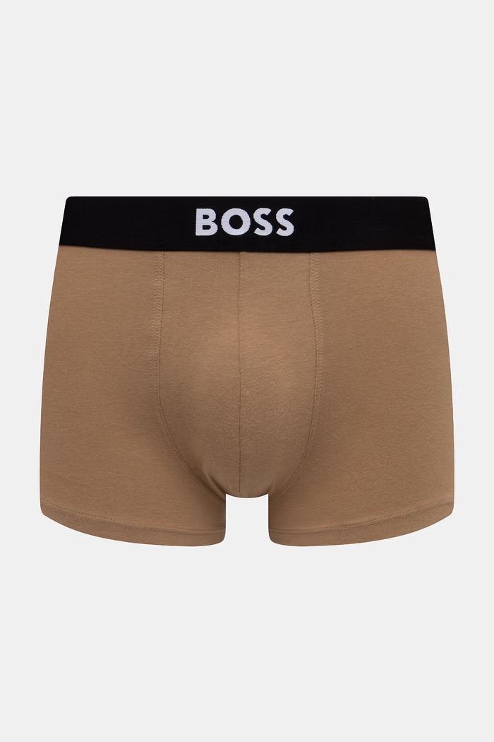BOSS boxerky pánské bavlněné s elastanem Trunk 3P BOSS ONE 3-pack 50544263 šedá AA00