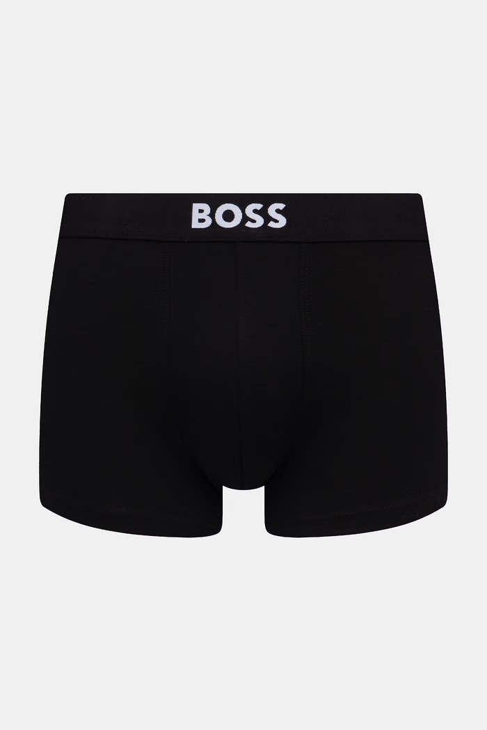 Oblečení BOSS boxerky pánské bavlněné s elastanem Trunk 3P BOSS ONE 3-pack 50544263 šedá