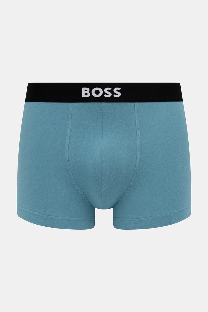 BOSS Boksarice moške bombažne z elastanom Trunk 3P BOSS ONE paket 3 kosov 50544263 črna AA00