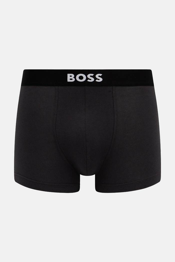 BOSS Boksarice moške bombažne z elastanom Trunk 3P BOSS ONE paket 3 kosov črna 50544263