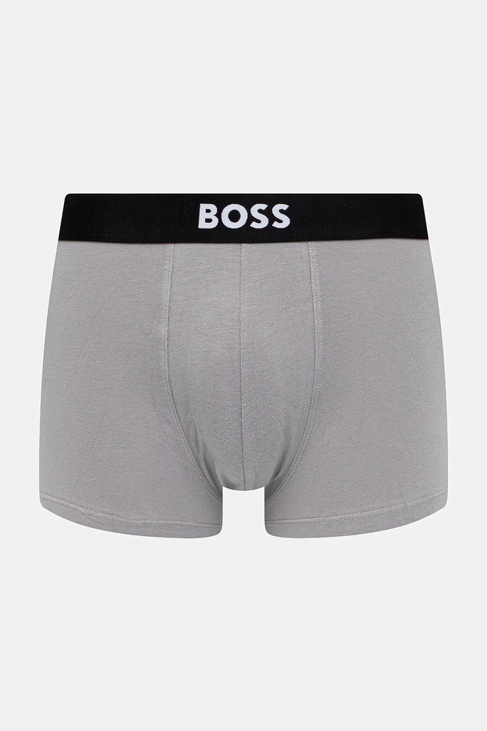 Oblačila BOSS boksarice moške bombažne z elastanom Trunk 3P BOSS ONE paket 3 kosov 50544263 črna