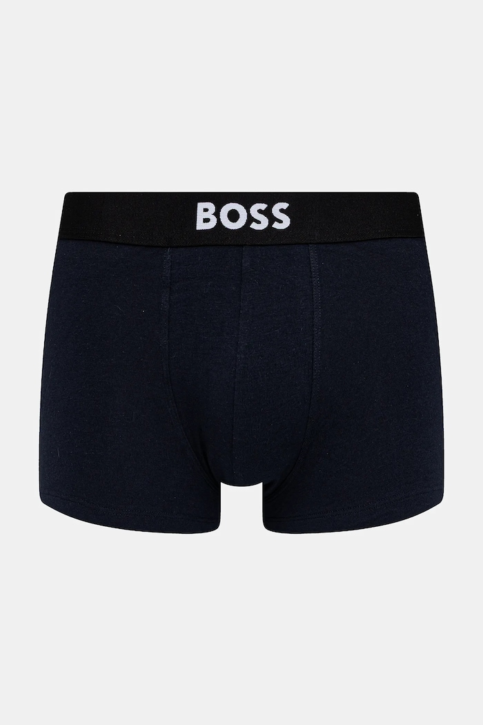 BOSS boksarice moške bombažne z elastanom Trunk 3P BOSS ONE paket 3 kosov črna 50544263