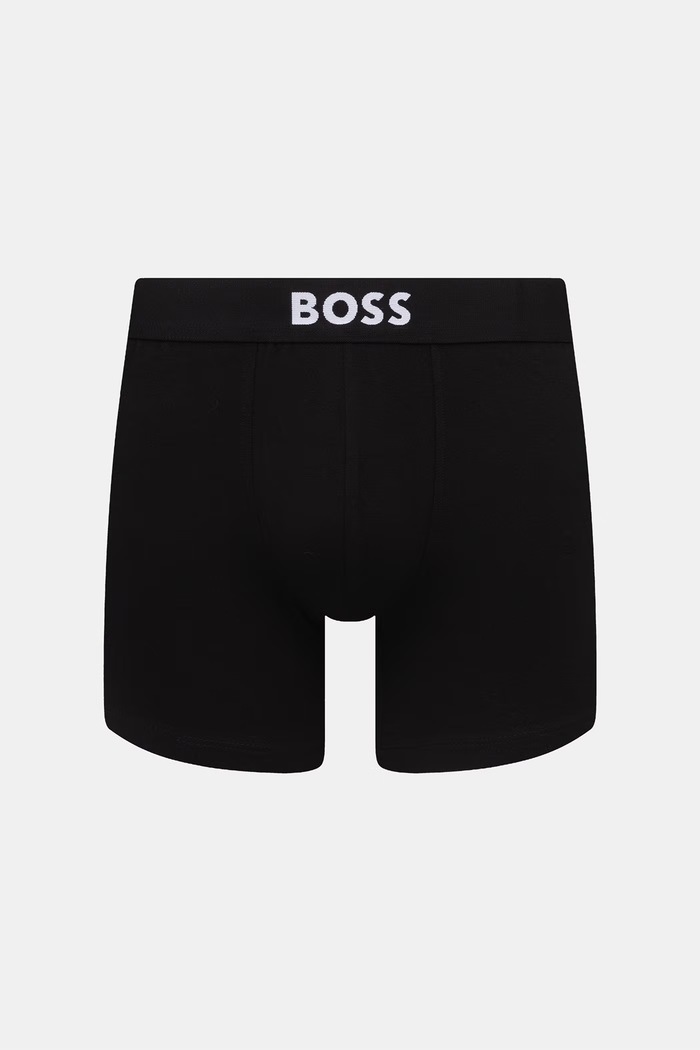 BOSS přiléhavé boxerky pánské bavlněné s elastanem BoxerBr 3P BOSS ONE 3-pack zelená 50544272