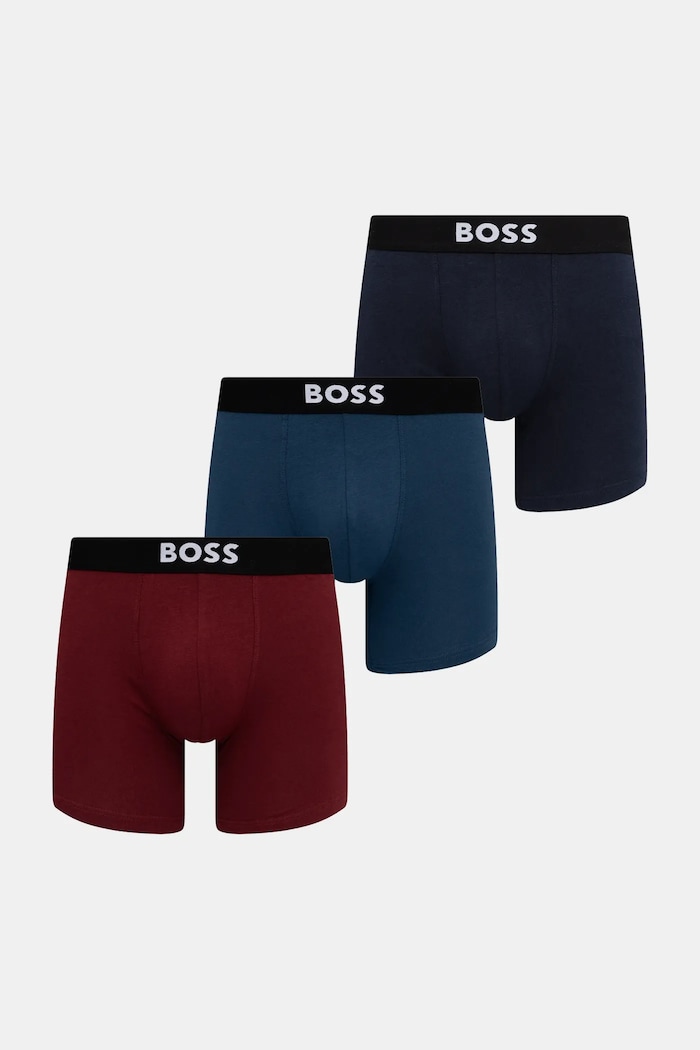BOSS boxeri mulați pentru bărbați din bumbac cu elastan BoxerBr 3P BOSS ONE 3-pack boxeri negru 50544272