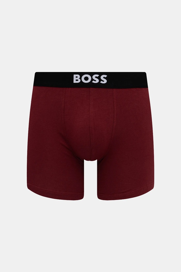 BOSS boxeri mulați pentru bărbați din bumbac cu elastan BoxerBr 3P BOSS ONE 3-pack 50544272 negru SS26