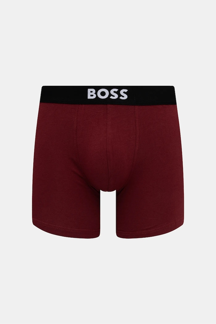 BOSS boxeri mulați pentru bărbați din bumbac cu elastan BoxerBr 3P BOSS ONE 3-pack 50544272 negru SS26
