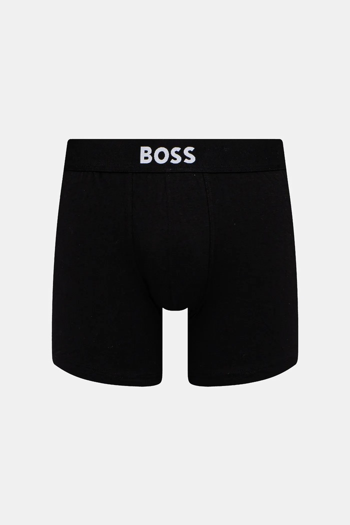 BOSS bokserki dopasowane męskie bawełniane z elastanem BoxerBr 3P BOSS ONE 3-pack 50544272 czarny SS26
