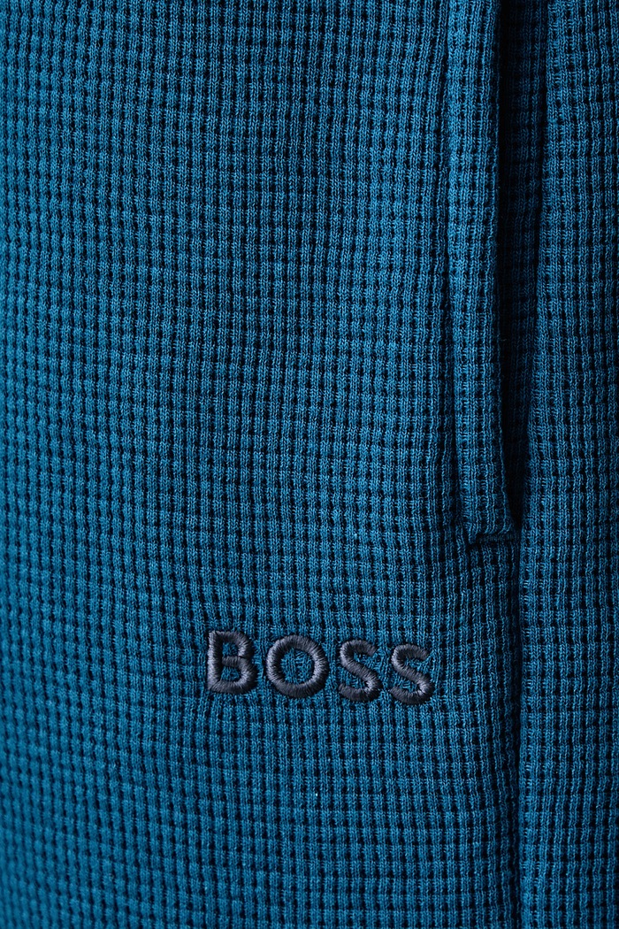 Szorty lounge męskie z bawełną Waffle Shorts BOSS 50535884 fioletowy