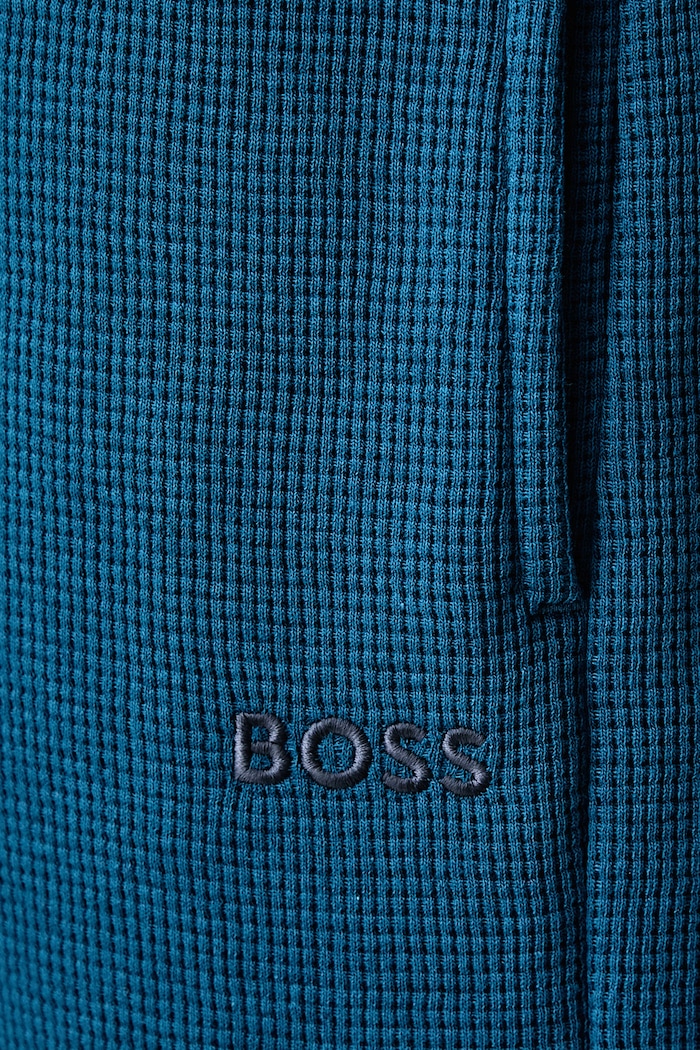 Szorty lounge męskie z bawełną Waffle Shorts BOSS 50535884 fioletowy