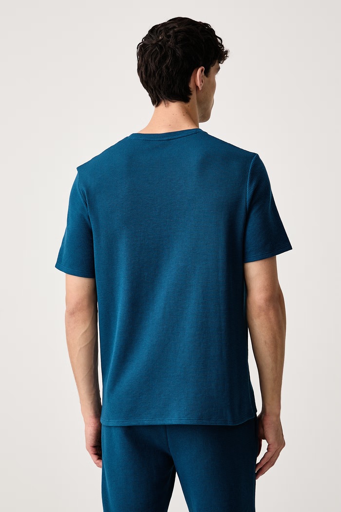 Odzież BOSS T-shirt lounge męski Waffle T-Shirt 50535891 fioletowy