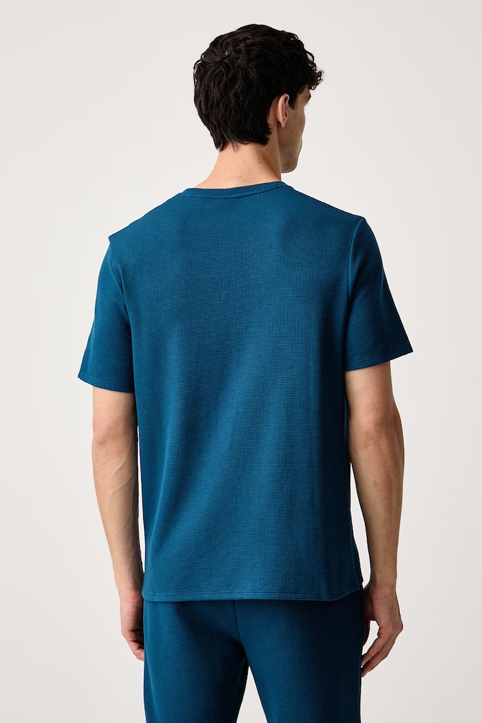 Odzież BOSS T-shirt lounge męski Waffle T-Shirt 50535891 fioletowy