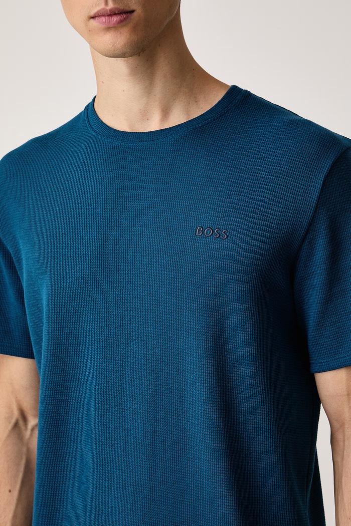 T-shirt lounge męski Waffle T-Shirt BOSS 50535891 fioletowy