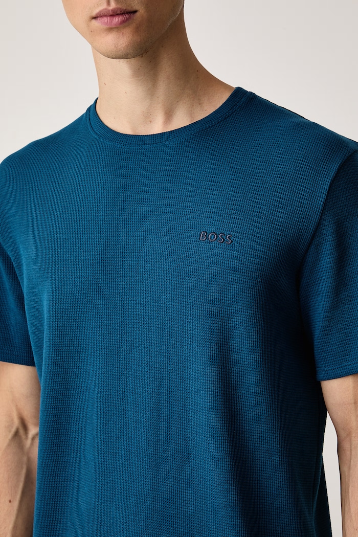 T-shirt lounge męski Waffle T-Shirt BOSS 50535891 fioletowy