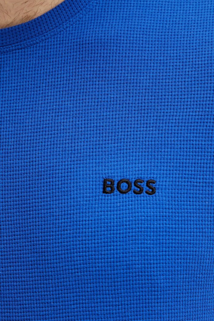 BOSS tricou loungewear bărbătesc Waffle T-Shirt violet 50535891