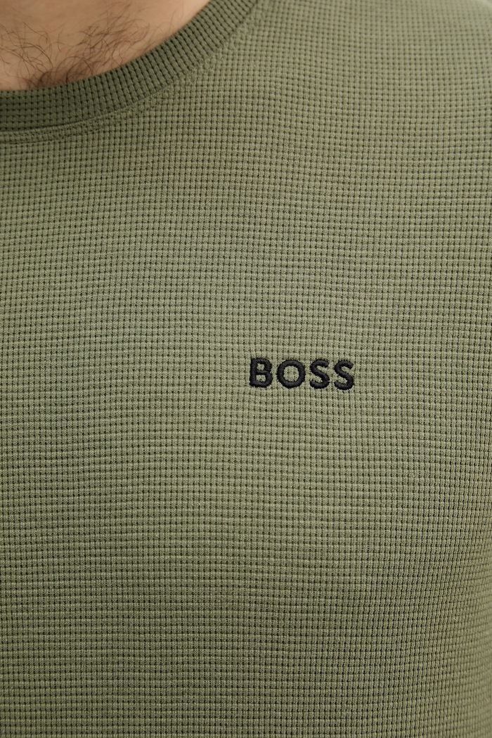 BOSS lounge tričko pánske Waffle T-Shirt 50535891 zelená