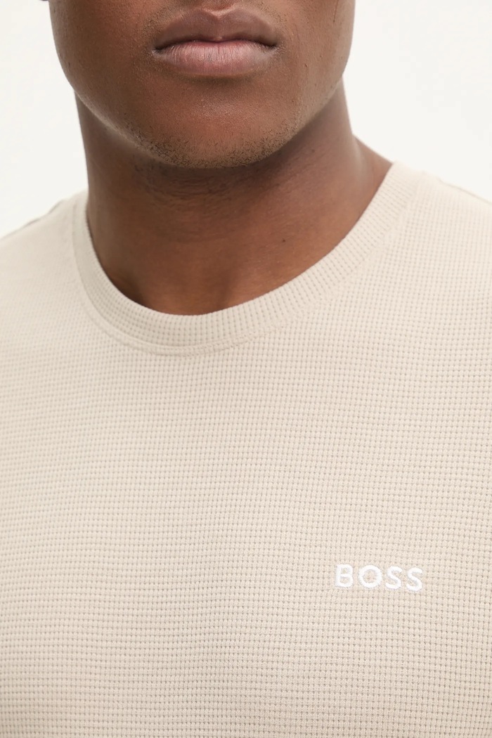 BOSS Tricou loungewear bărbați Waffle T-Shirt 50535891 bej