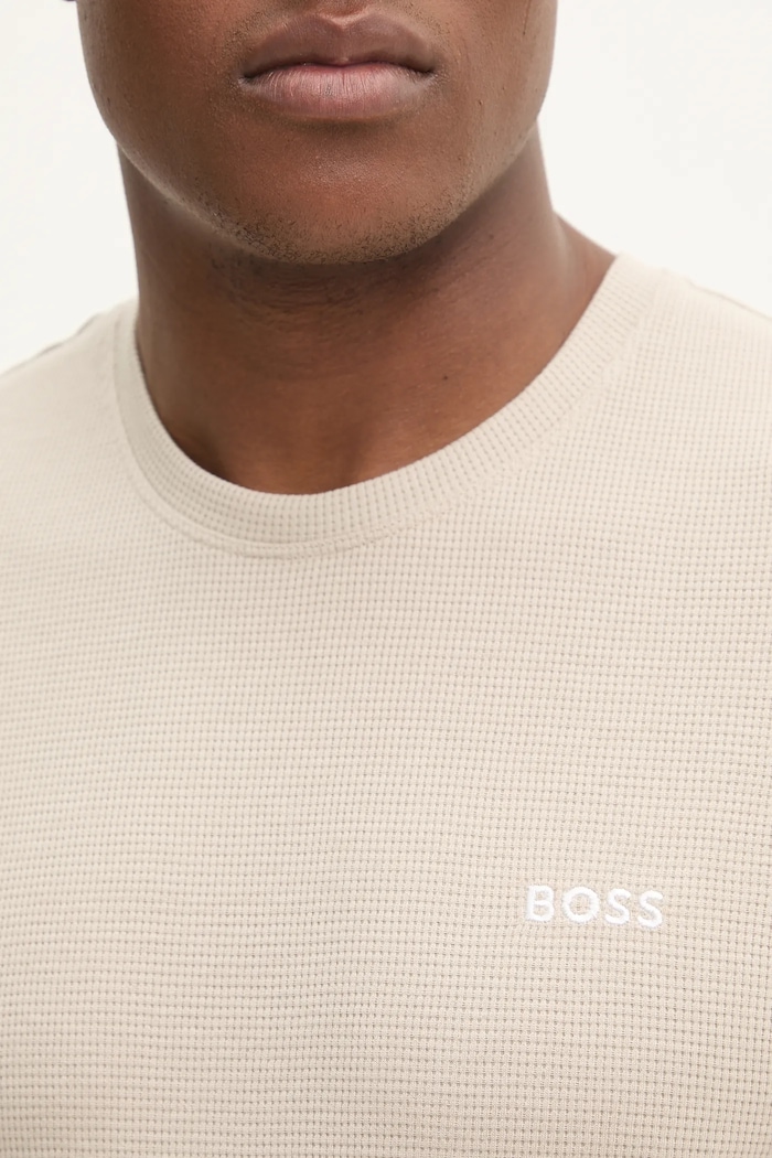 BOSS Tricou loungewear bărbați Waffle T-Shirt 50535891 bej