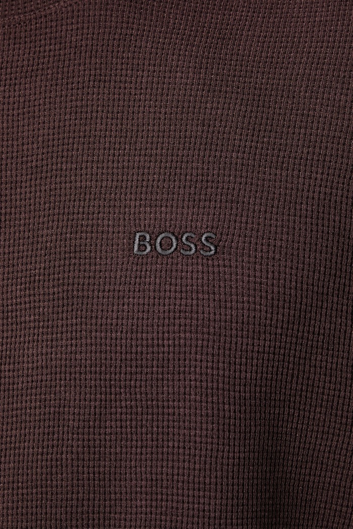 T-shirt lounge męski Waffle T-Shirt BOSS brązowy 50535891